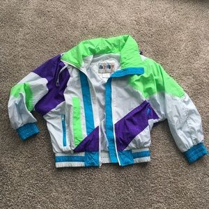 Vintage 90s nylon colorblock jacket